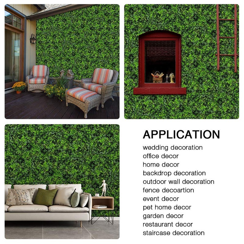 U LAND ULAND Artificial Topiary Hedges Panels, Plastic Faux Shrubs Fence Mat, Greenery Wall Backdrop Decor, Garden Privacy Screen Fence, Pack of 6pcs 20"x20" - Image 5